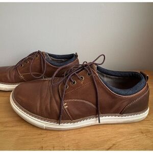 Seven 91 Fucci Men's Leather Oxford‎ Causal Sneaker Brown Lace Up Size 10